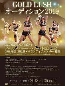 プロチアダンスチーム「GOLD LUSH」正社員オーディションのサムネイル画像１